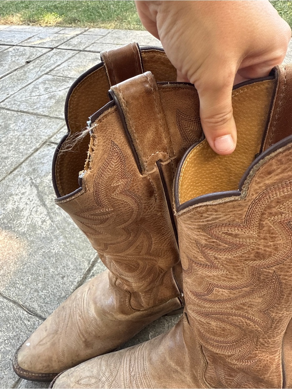 Women’s brown leather western cowboy boots size 8 - Picture 3 of 8